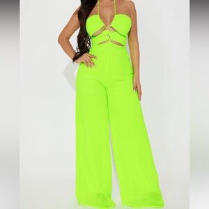 Neon green jumpsuit